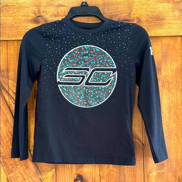 Kids Under Armour Long Sleeve Steph Curry Shirt Youth Small - Picture 1 of 3
